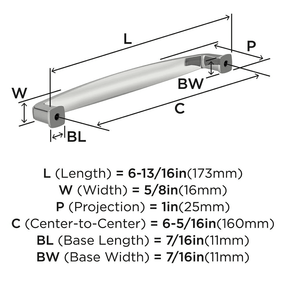 6-5/16" Franklin Cabinet Pull, Satin Nickel Alt 3 - Image