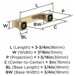 3" Hybridize Cabinet Pull, Satin Nickel Alt 2 - Image