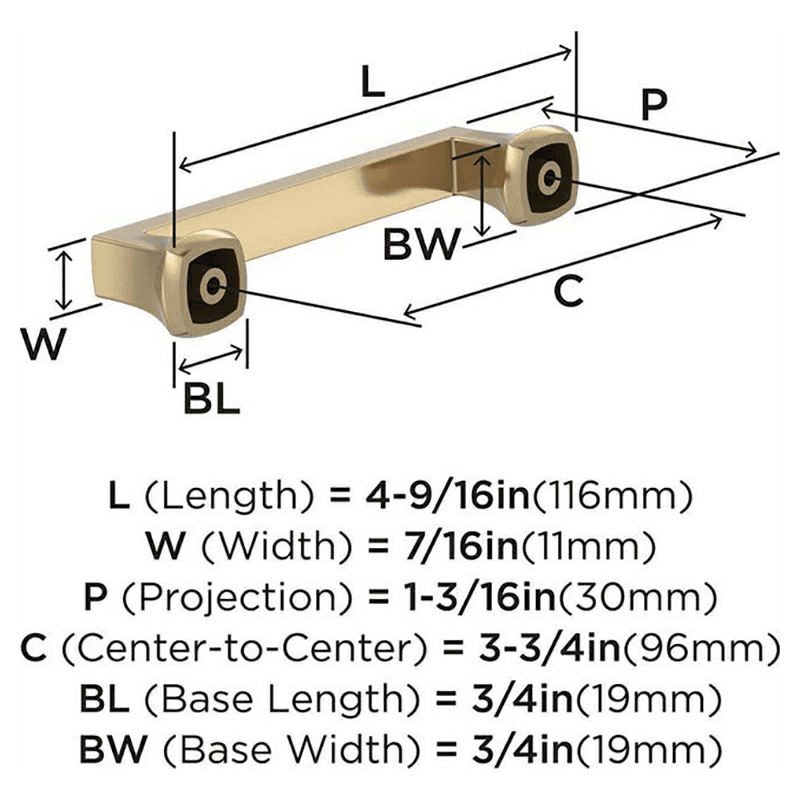 3-3/4" Hybridize Cabinet Pull, Champagne Bronze Alt 2 - Image