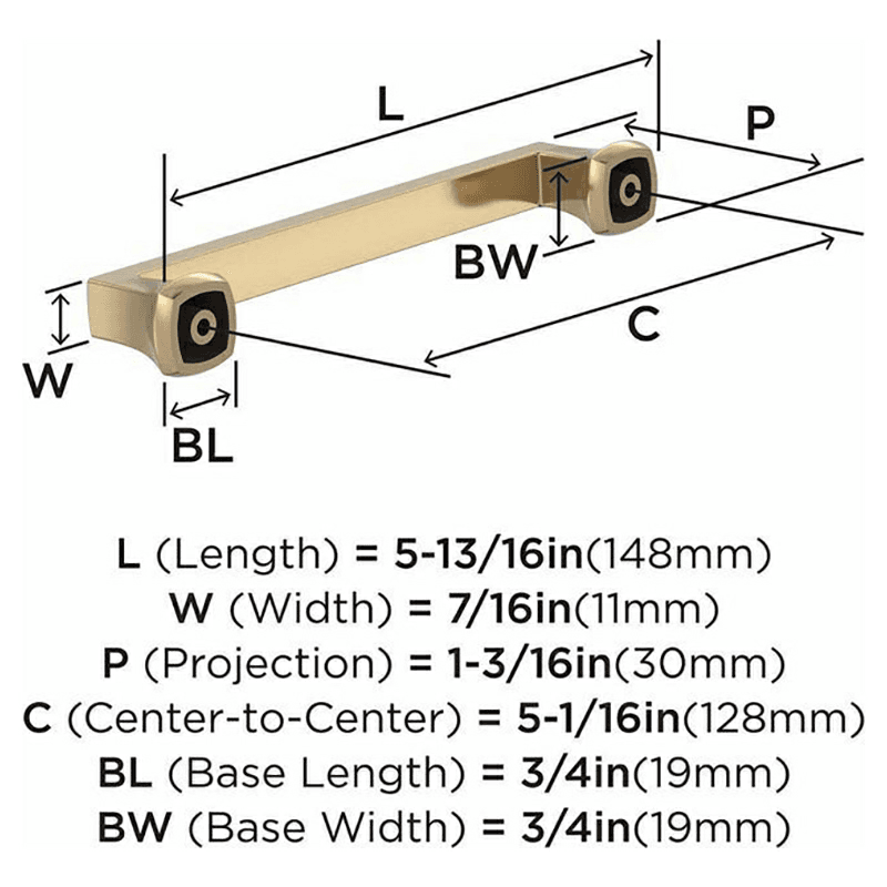 5-1/16" Hybridize Cabinet Pull, Champagne Bronze Alt 2 - Image