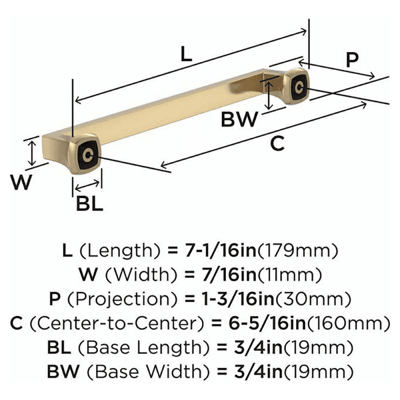 6-5/16" Hybridize Cabinet Pull, Champagne Bronze Alt 2 - Image