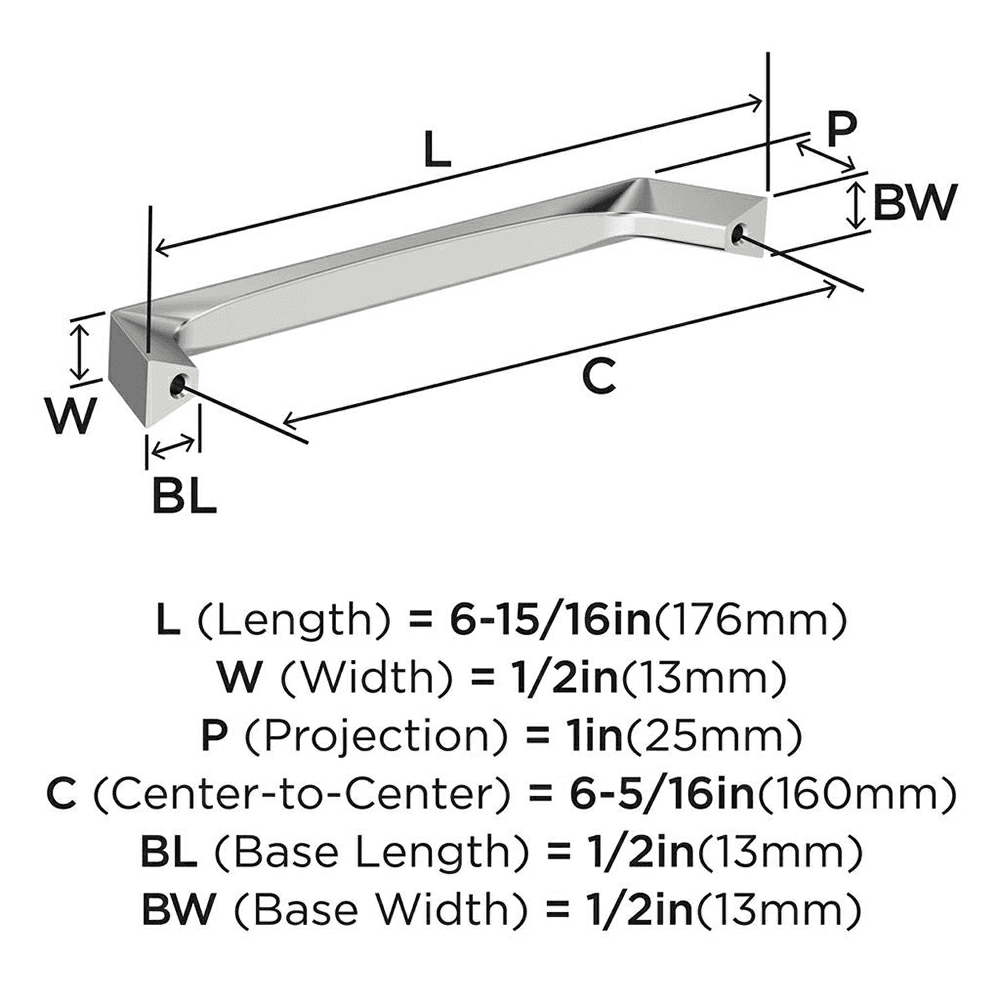 6-5/16" Evolve Cabinet Pull, Satin Nickel Alt 3 - Image