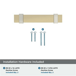 3" Ovaerton Cabinet Pull, Brushed Matte Black/Satin Nickel Alt 2 - Image