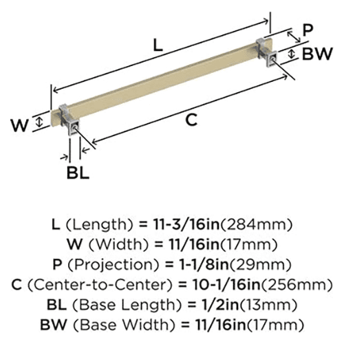 10-1/16" Overton Cabinet Pull, Matte Black/Golden Champagne Alt 2 - Image
