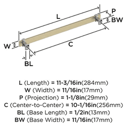 10-1/16" Overton Cabinet Pull, Brushed Matte Black/Satin Nickel Alt 2 - Image