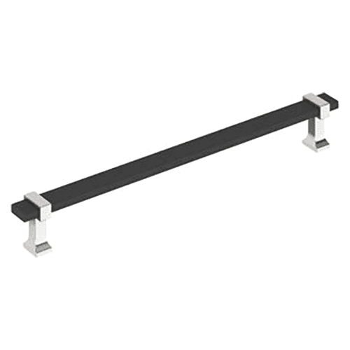 12" Overton Appliance Pull, Matte Black/Polished Chrome Main - Image