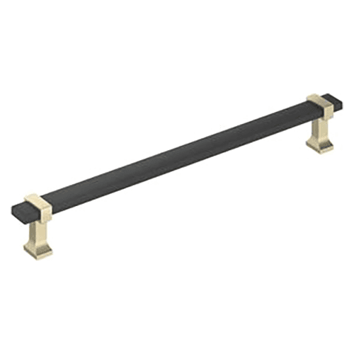 12" Overton Appliance Pull, Matte Black/Golden Champagne Main - Image