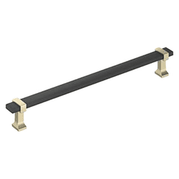 12" Overton Appliance Pull, Matte Black/Golden Champagne Main - Image