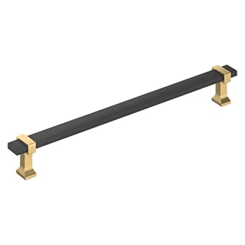 12" Overton Appliance Pull, Matte Black/Champagne Bronze Main - Image