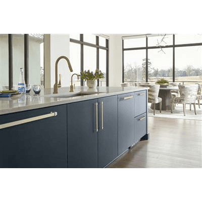18" Overton Appliance Pull, Brushed Matte Black/Satin Nickel Alt 4 - Image