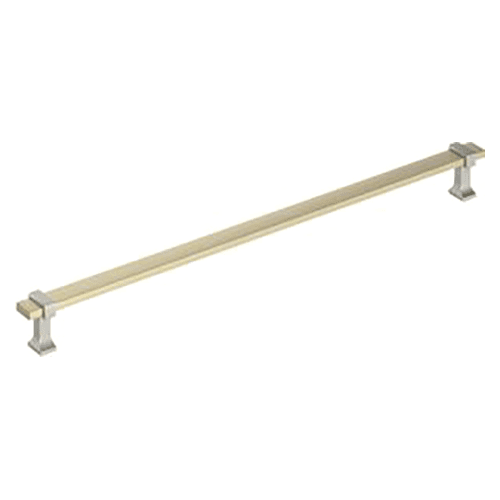 18" Overton Appliance Pull, Golden Champagne/Satin Nickel Main - Image