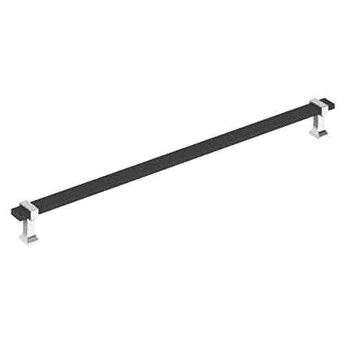 18" Overton Appliance Pull, Matte Black/Polished Chrome Main - Image
