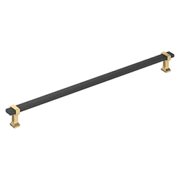 18" Overton Appliance Pull, Matte Black/Champagne Bronze Main - Image
