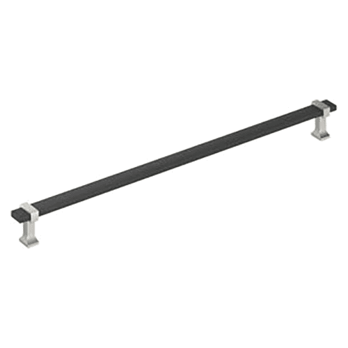 18" Overton Appliance Pull, Brushed Matte Black/Satin Nickel Main - Image