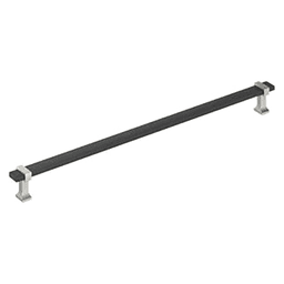 18" Overton Appliance Pull, Brushed Matte Black/Satin Nickel Main - Image