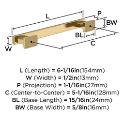 5-1/16" Triomphe Cabinet Pull, Satin Nickel Alt 1 - Image