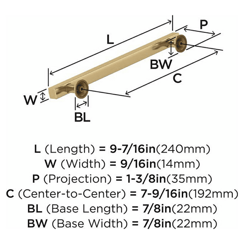 7-9/16" Everett Cabinet Pull, Champagne Bronze Alt 2 - Image
