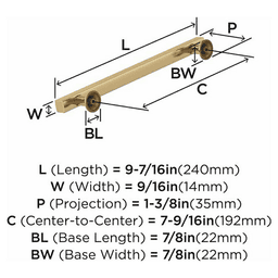 7-9/16" Everett Cabinet Pull, Champagne Bronze Alt 2 - Image