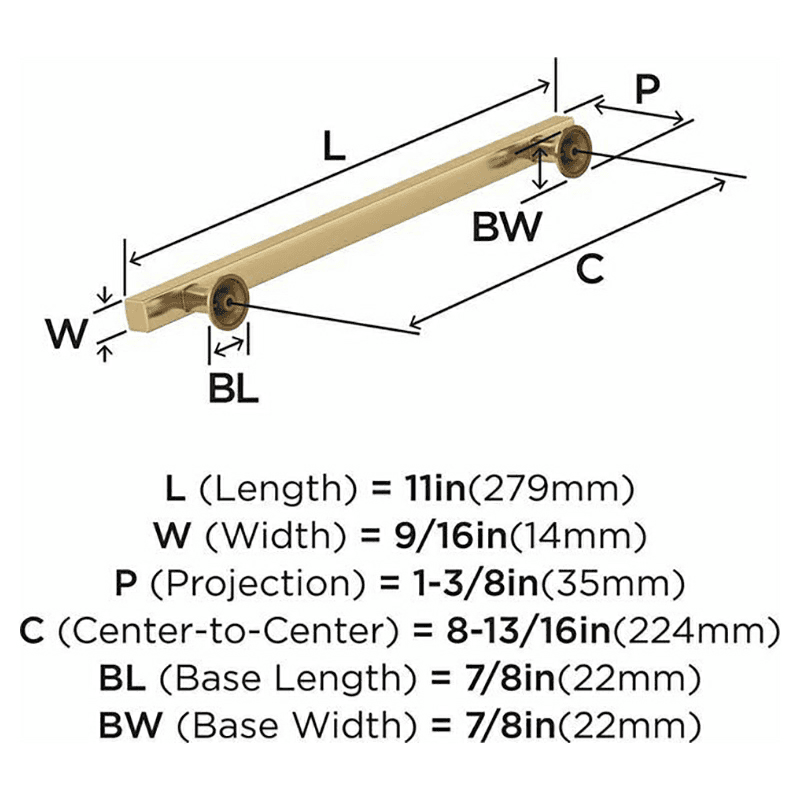 8-13/16" Everett Cabinet Pull, Satin Nickel Alt 2 - Image