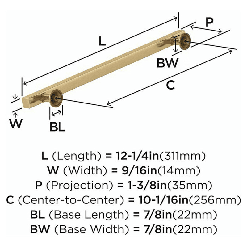 10-1/16" Everett Cabinet Pull, Champagne Bronze Alt 2 - Image