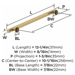10-1/16" Everett Cabinet Pull, Champagne Bronze Alt 2 - Image