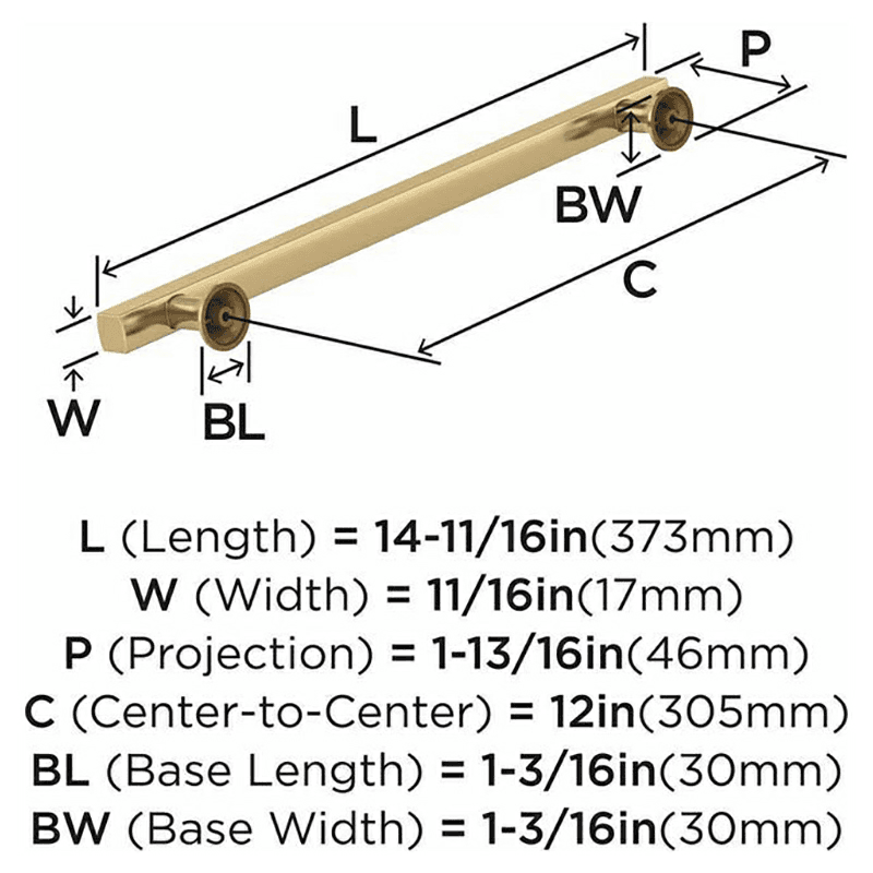 12" Everett Appliance Pull, Champagne Bronze Alt 2 - Image