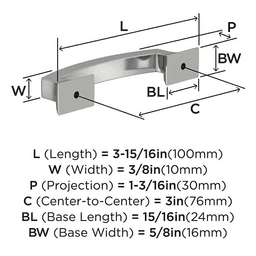 3" Incisive Cabinet Pull, Oil-Rubbed Bronze Alt 3 - Image