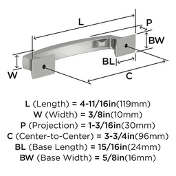 3-3/4" Incisive Cabinet Pull, Champagne Bronze Alt 3 - Image