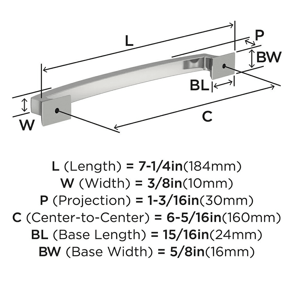6-5/16" Incisive Cabinet Pull, Polished Chrome Alt 2 - Image