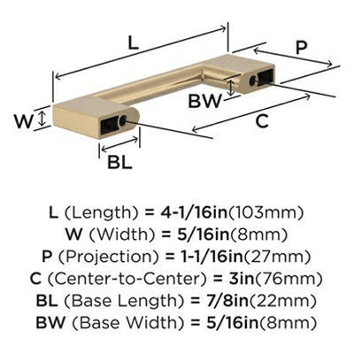 3" Cityscape Cabinet Pull, Satin Nickel Alt 2 - Image