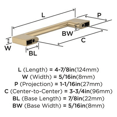 3-3/4" Cityscape Cabinet Pull, Satin Nickel Alt 2 - Image