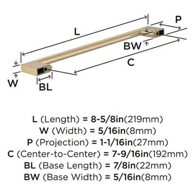 7-9/16" Cityscape Cabinet Pull, Champagne Bronze Alt 2 - Image