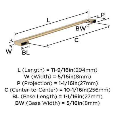 10-1/16" Cityscape Cabinet Pull, Champagne Bronze Alt 2 - Image