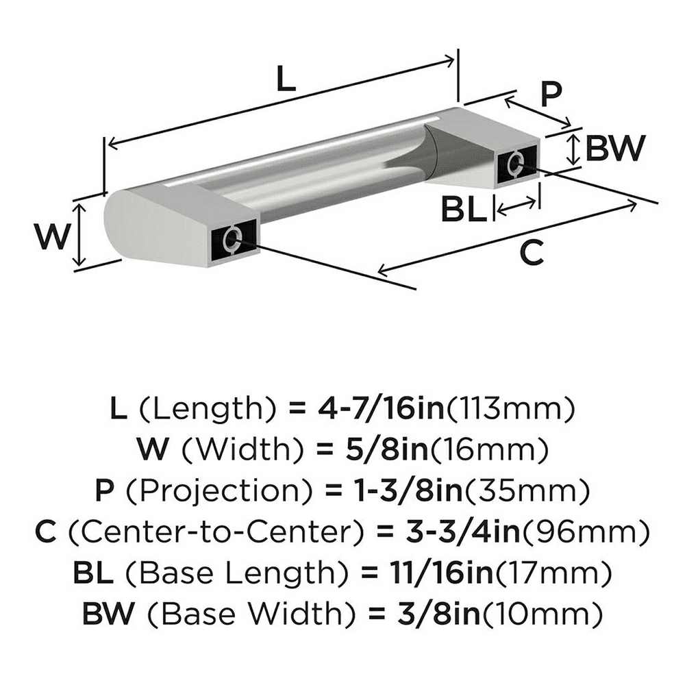 3-3/4" Composite Cabinet Pull, Champagne Bronze Alt 3 - Image