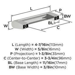 3-3/4" Composite Cabinet Pull, Champagne Bronze Alt 3 - Image