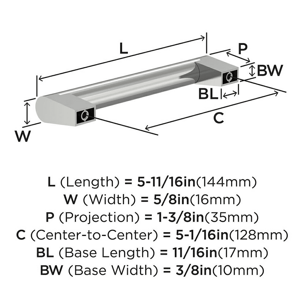 5-1/16" Composite Cabinet Pull, Matte Black Alt 3 - Image