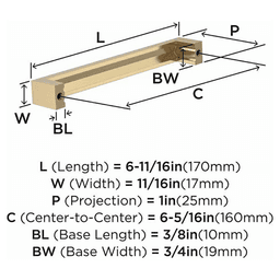 6-5/16" Agument Cabinet Pull, Satin Nickel Alt 2 - Image