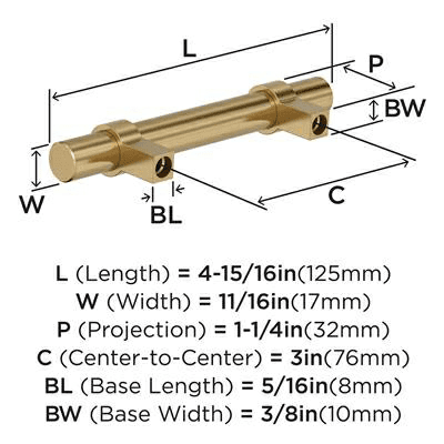 3" Central Bar Pull, Satin Nickel Alt 2 - Image