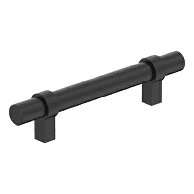 3-3/4" Central Bar Pull, Matte Black Main - Image