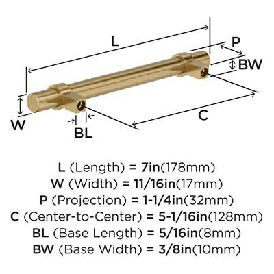 5-1/16" Central Bar Pull, Satin Nickel Alt 2 - Image
