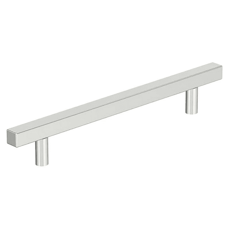 6-5/16" Bar Pulls Square Cabinet Pull, Polished Chrome Main - Image