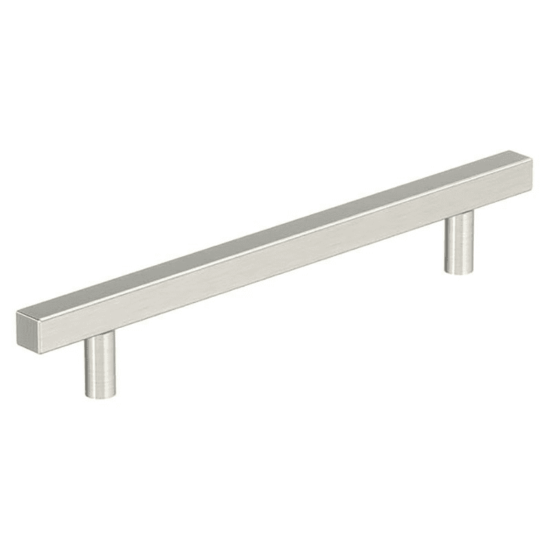 6-5/16" Bar Pulls Square Cabinet Pull, Satin Nickel Main - Image