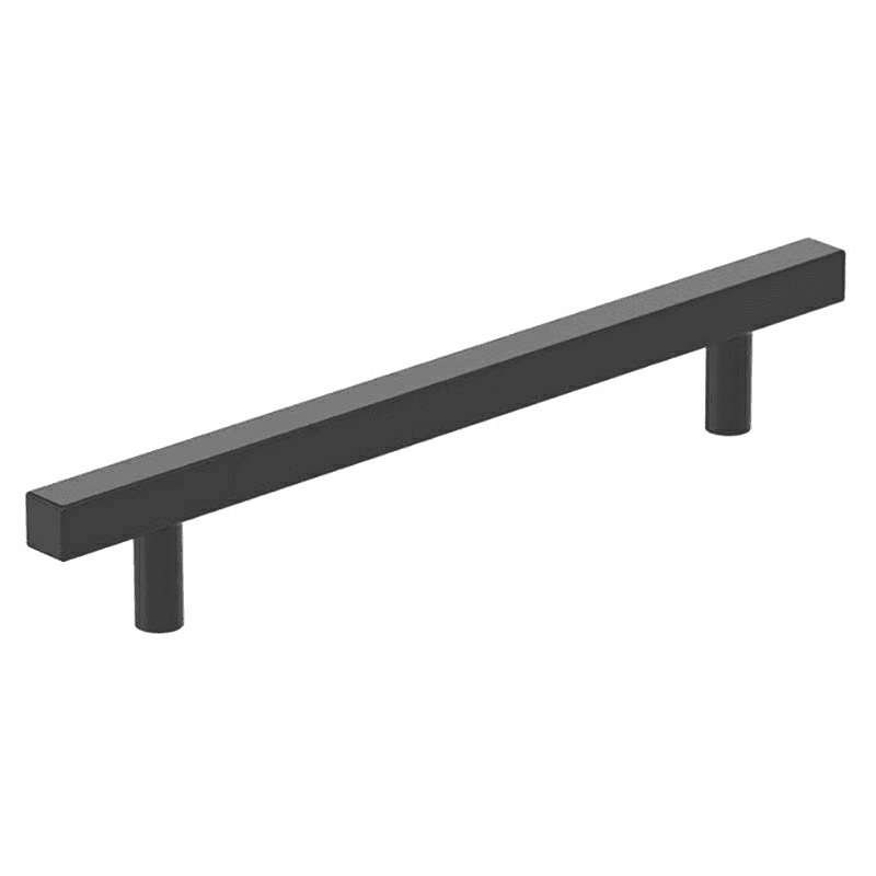 6-5/16" Bar Pulls Square Cabinet Pull, Matte Black Main - Image