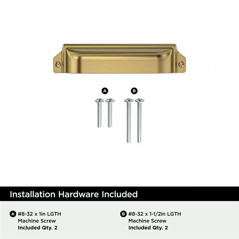 3" x 3-3/4" Haven Cup Pull, Champagne Bronze Alt 3 - Image