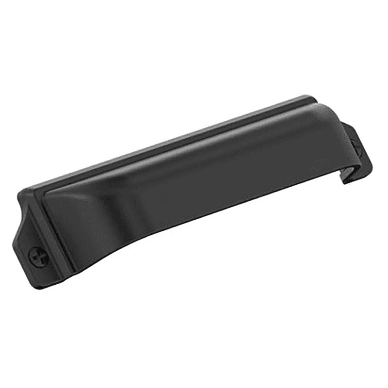 3" x 3-3/4" Haven Cup Pull, Matte Black Main - Image