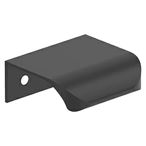 1" Streamline Tab Edge Pull, Matte Black, Matte Black Main - Image