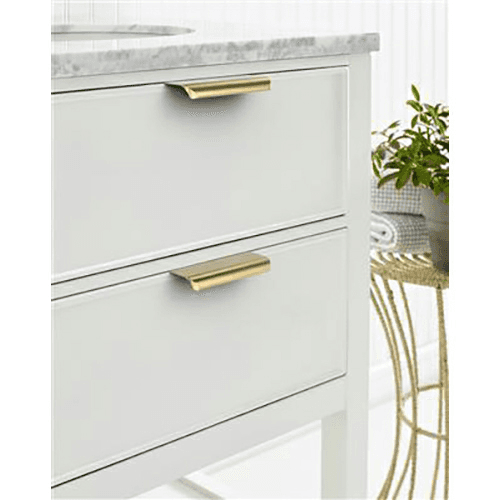 3-3/16" Streamline Tab Edge Pull, Satin Nickel Alt 1 - Image