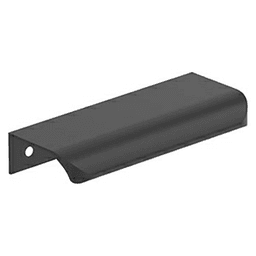 3-3/16" Streamline Tab Edge Pull, Matte Black Main - Image