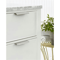 4-3/16" Streamline Tab Edge Pull, Satin Nickel Alt 1 - Image
