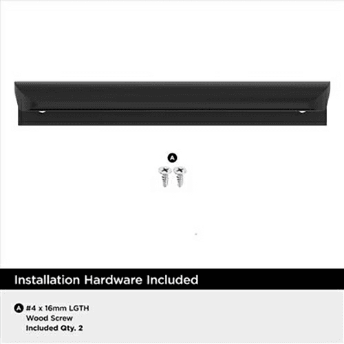 4-3/16" Streamline Tab Edge Pull, Matte Black Alt 3 - Image